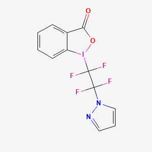 molecular formula C12H7F4IN2O2 B2894928 1-(pyrazole tetrafluoroethy)-1,2-benzidoxodol-3(1H)-one CAS No. 1836233-24-9
