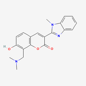 8-Dimethylaminomethyl-7-hydroxy-3-(1-methyl-1H-benzoimidazol-2-yl)-chromen-2-one