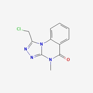 molecular formula C11H9ClN4O B2894933 1-(chloromethyl)-4-methyl-4H,5H-[1,2,4]triazolo[4,3-a]quinazolin-5-one CAS No. 86671-88-7