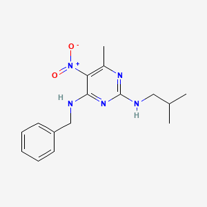 molecular formula C16H21N5O2 B2894940 N4-苄基-N2-异丁基-6-甲基-5-硝基嘧啶-2,4-二胺 CAS No. 1257549-63-5