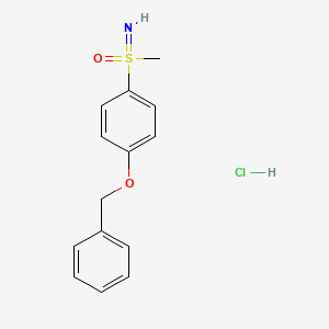 molecular formula C14H16ClNO2S B2894945 [4-(苄氧基)苯基](亚氨基)甲基-λ6-磺酰胺盐酸盐 CAS No. 2193061-50-4