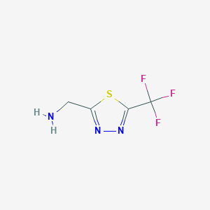 molecular formula C4H4F3N3S B2894946 [5-(Trifluoromethyl)-1,3,4-thiadiazol-2-YL]methylamine CAS No. 1260663-10-2
