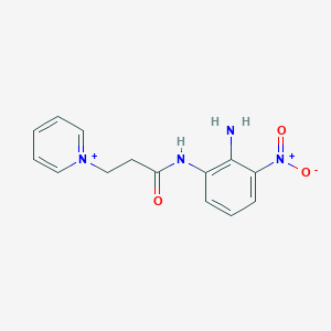 molecular formula C14H15N4O3+ B289495 1-[3-(2-Amino-3-nitroanilino)-3-oxopropyl]pyridinium 