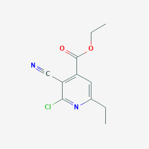 molecular formula C11H11ClN2O2 B2894953 Ethyl 2-chloro-3-cyano-6-ethylpyridine-4-carboxylate CAS No. 72701-61-2
