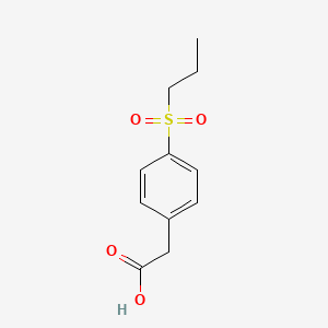 molecular formula C11H14O4S B2894956 2-[4-(丙烷-1-磺酰)苯基]乙酸 CAS No. 745053-11-6