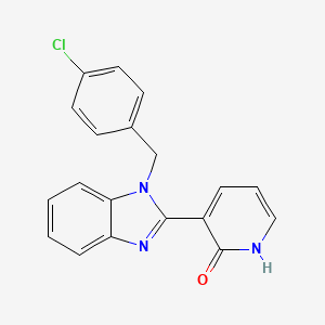 molecular formula C19H14ClN3O B2894960 3-[1-(4-chlorobenzyl)-1H-1,3-benzimidazol-2-yl]-2(1H)-pyridinone CAS No. 400076-00-8