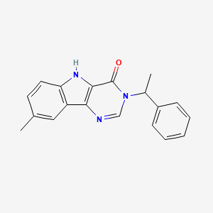8-methyl-3-(1-phenylethyl)-3H-pyrimido[5,4-b]indol-4(5H)-one