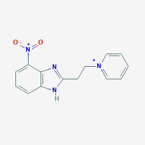 molecular formula C14H13N4O2+ B289497 1-[2-(4-nitro-1H-benzimidazol-2-yl)ethyl]pyridinium 