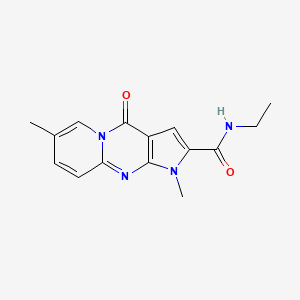 molecular formula C15H16N4O2 B2894970 N-ethyl-1,7-dimethyl-4-oxo-1,4-dihydropyrido[1,2-a]pyrrolo[2,3-d]pyrimidine-2-carboxamide CAS No. 946338-79-0