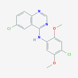 molecular formula C16H13Cl2N3O2 B2894973 6-chloro-N-(4-chloro-2,5-dimethoxyphenyl)quinazolin-4-amine CAS No. 1260910-72-2