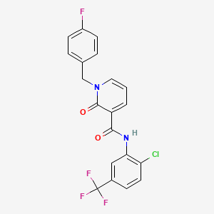 molecular formula C20H13ClF4N2O2 B2894976 N-(2-chloro-5-(trifluoromethyl)phenyl)-1-(4-fluorobenzyl)-2-oxo-1,2-dihydropyridine-3-carboxamide CAS No. 899947-69-4