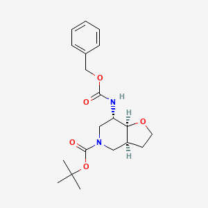 Tert-butyl (3AS,7S,7AS)-7-{[(benzyloxy)carbonyl]amino-octahydrofuro[3,2-C]pyridine-5-carboxylate