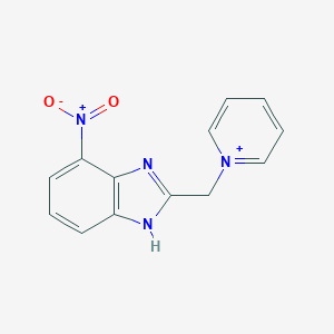 molecular formula C13H11N4O2+ B289498 1-[(4-nitro-1H-benzimidazol-2-yl)methyl]pyridinium 