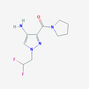 molecular formula C10H14F2N4O B2894982 [4-Amino-1-(2,2-difluoroethyl)pyrazol-3-yl]-pyrrolidin-1-ylmethanone CAS No. 2101198-26-7