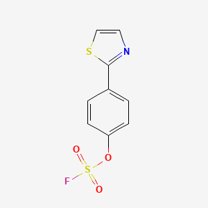molecular formula C9H6FNO3S2 B2894986 2-(4-Fluorosulfonyloxyphenyl)-1,3-thiazole CAS No. 2411262-86-5