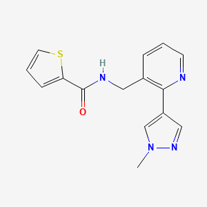N-((2-(1-methyl-1H-pyrazol-4-yl)pyridin-3-yl)methyl)thiophene-2-carboxamide