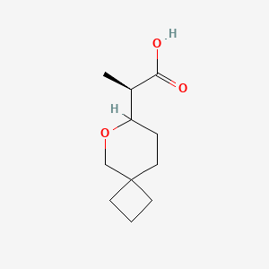 molecular formula C11H18O3 B2894994 (2R)-2-(6-Oxaspiro[3.5]nonan-7-yl)propanoic acid CAS No. 2248219-88-5