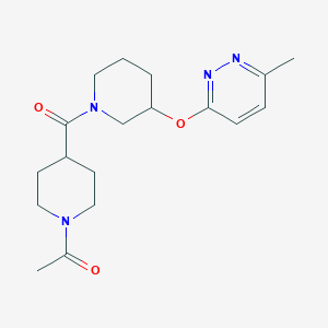 1-(4-(3-((6-Methylpyridazin-3-yl)oxy)piperidine-1-carbonyl)piperidin-1-yl)ethanone