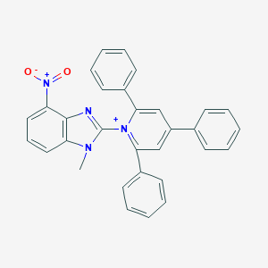 molecular formula C31H23N4O2+ B289500 1-Methyl-4-nitro-2-(2,4,6-triphenylpyridin-1-ium-1-yl)benzimidazole 
