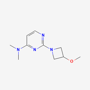 molecular formula C10H16N4O B2895009 2-(3-methoxyazetidin-1-yl)-N,N-dimethylpyrimidin-4-amine CAS No. 2097933-97-4