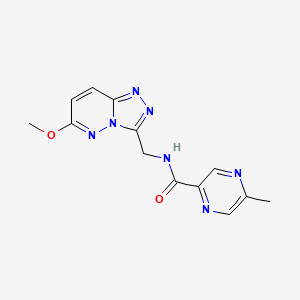 molecular formula C13H13N7O2 B2895012 N-((6-methoxy-[1,2,4]triazolo[4,3-b]pyridazin-3-yl)methyl)-5-methylpyrazine-2-carboxamide CAS No. 2034550-37-1