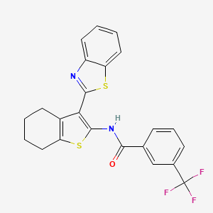 N-[3-(1,3-benzothiazol-2-yl)-4,5,6,7-tetrahydro-1-benzothiophen-2-yl]-3-(trifluoromethyl)benzamide