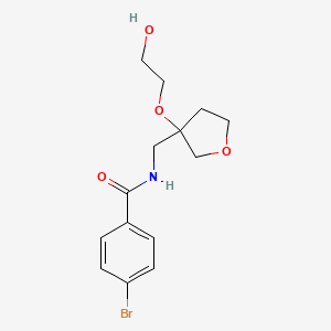4-bromo-N-((3-(2-hydroxyethoxy)tetrahydrofuran-3-yl)methyl)benzamide