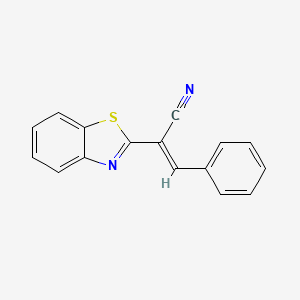 molecular formula C16H10N2S B2895029 (2E)-2-(1,3-苯并噻唑-2-基)-3-苯基丙-2-烯腈 CAS No. 157946-21-9