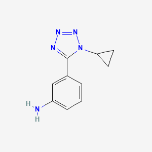 molecular formula C10H11N5 B2895033 3-(1-环丙基-1H-四唑-5-基)苯胺 CAS No. 923181-37-7