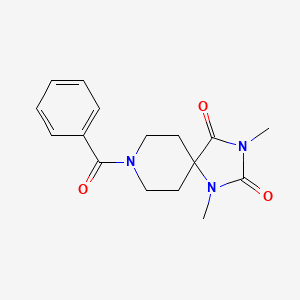 molecular formula C16H19N3O3 B2895038 8-Benzoyl-1,3-dimethyl-1,3,8-triazaspiro[4.5]decane-2,4-dione CAS No. 1040671-89-3