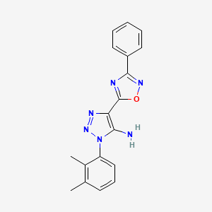 molecular formula C18H16N6O B2895041 1-(2,3-dimethylphenyl)-4-(3-phenyl-1,2,4-oxadiazol-5-yl)-1H-1,2,3-triazol-5-amine CAS No. 892760-13-3