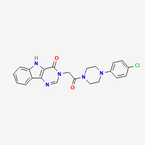 3-(2-(4-(4-chlorophenyl)piperazin-1-yl)-2-oxoethyl)-3H-pyrimido[5,4-b]indol-4(5H)-one