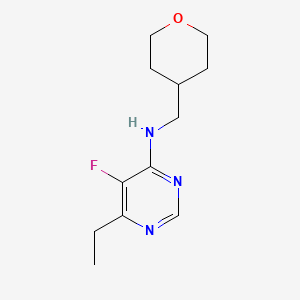 6-Ethyl-5-fluoro-N-(oxan-4-ylmethyl)pyrimidin-4-amine