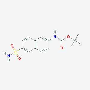 molecular formula C15H18N2O4S B2895053 tert-butyl N-(6-sulfamoylnaphthalen-2-yl)carbamate CAS No. 2287344-14-1