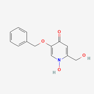 molecular formula C13H13NO4 B2895054 4(1H)-Pyridinone, 1-hydroxy-2-(hydroxymethyl)-5-(phenylmethoxy)- CAS No. 1380109-77-2