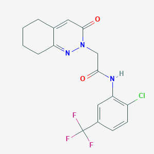 molecular formula C17H15ClF3N3O2 B2895056 N-(2-chloro-5-(trifluoromethyl)phenyl)-2-(3-oxo-5,6,7,8-tetrahydrocinnolin-2(3H)-yl)acetamide CAS No. 932972-39-9