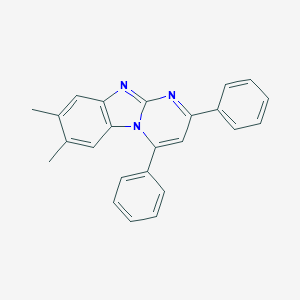 molecular formula C24H19N3 B289506 7,8-Dimethyl-2,4-diphenylpyrimido[1,2-a]benzimidazole 