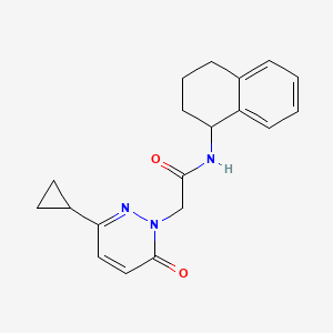 molecular formula C19H21N3O2 B2895066 2-(3-cyclopropyl-6-oxopyridazin-1(6H)-yl)-N-(1,2,3,4-tetrahydronaphthalen-1-yl)acetamide CAS No. 2034267-93-9