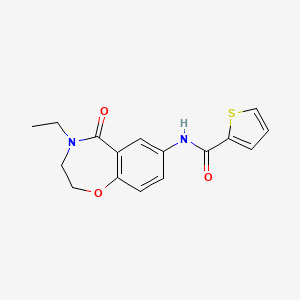 N-(4-ethyl-5-oxo-2,3,4,5-tetrahydrobenzo[f][1,4]oxazepin-7-yl)thiophene-2-carboxamide