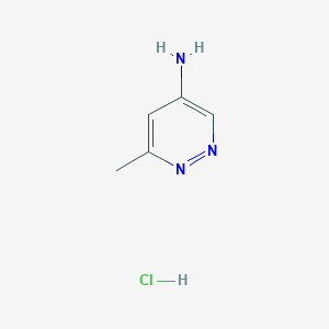 molecular formula C5H8ClN3 B2895074 6-Methylpyridazin-4-amine hydrochloride CAS No. 1892936-61-6