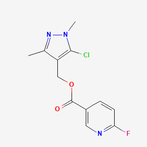 (5-Chloro-1,3-dimethylpyrazol-4-YL)methyl 6-fluoropyridine-3-carboxylate