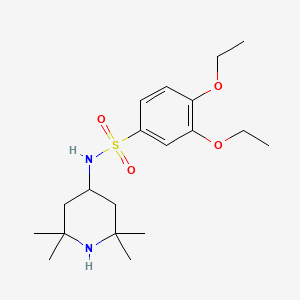 molecular formula C19H32N2O4S B2895076 3,4-diethoxy-N-(2,2,6,6-tetramethylpiperidin-4-yl)benzenesulfonamide CAS No. 898655-33-9