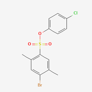 molecular formula C14H12BrClO3S B2895079 4-Chlorophenyl 4-bromo-2,5-dimethylbenzene-1-sulfonate CAS No. 2415631-99-9
