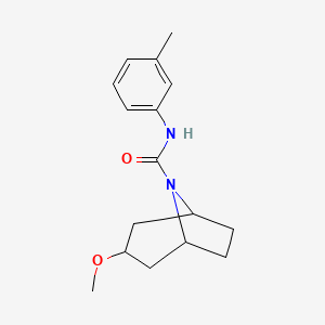 molecular formula C16H22N2O2 B2895081 (1R,5S)-3-methoxy-N-(m-tolyl)-8-azabicyclo[3.2.1]octane-8-carboxamide CAS No. 2309568-95-2