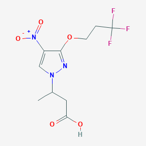 3-[4-nitro-3-(3,3,3-trifluoropropoxy)-1H-pyrazol-1-yl]butanoic acid