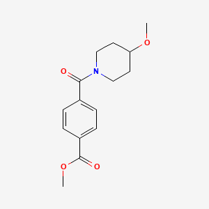 molecular formula C15H19NO4 B2895085 4-(4-甲氧基哌啶-1-羰基)苯甲酸甲酯 CAS No. 1260778-11-7