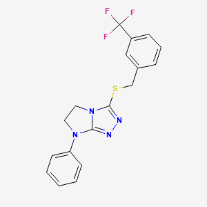 7-phenyl-3-((3-(trifluoromethyl)benzyl)thio)-6,7-dihydro-5H-imidazo[2,1-c][1,2,4]triazole