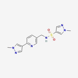 1-methyl-N-((6-(1-methyl-1H-pyrazol-4-yl)pyridin-3-yl)methyl)-1H-pyrazole-4-sulfonamide