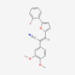 (Z)-2-(3,4-dimethoxyphenyl)-3-(5-(2-fluorophenyl)furan-2-yl)acrylonitrile