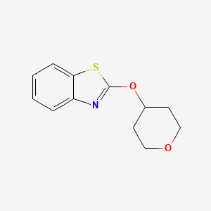 molecular formula C12H13NO2S B2895094 2-(氧杂环丁氧基)-1,3-苯并噻唑 CAS No. 2176069-21-7
